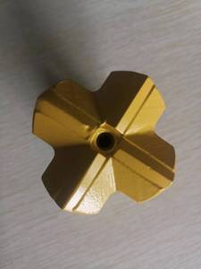 Alta Velocidade 50mm Cônico <span class=keywords><strong>Cross</strong></span>-Type Broca para Perfuração de Poço 50mm Saia Comprimento Usado Máquina De Mineração Peças Forjamento