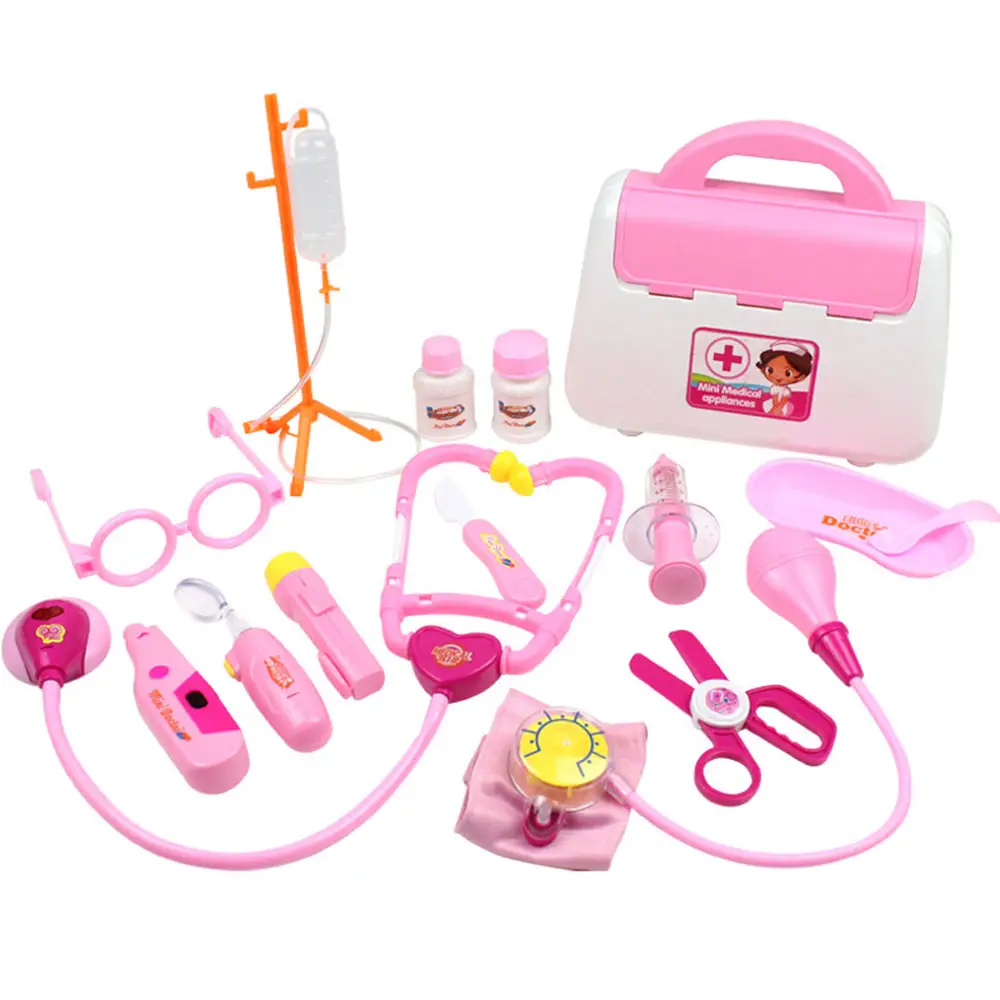Juego de juguetes médicos para niña, kit médico para enfermera, inyección, estetoscopio, herramienta para bebé