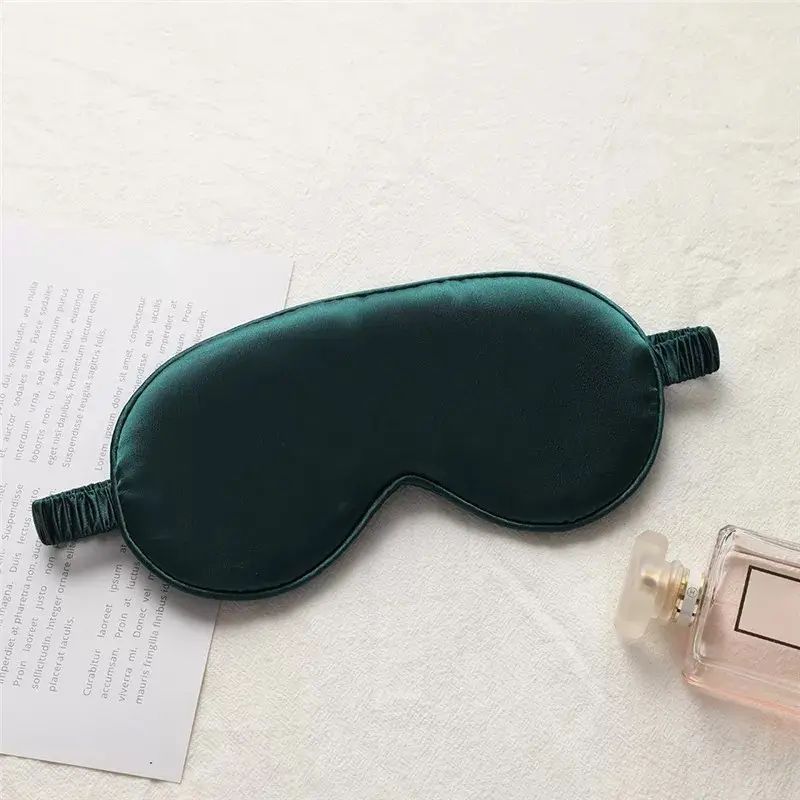 Наглазник из шелка тутового шелкопряда NANTEX для путешествий, однотонная маска для глаз из черного шелка, маска для сна из натурального шелка