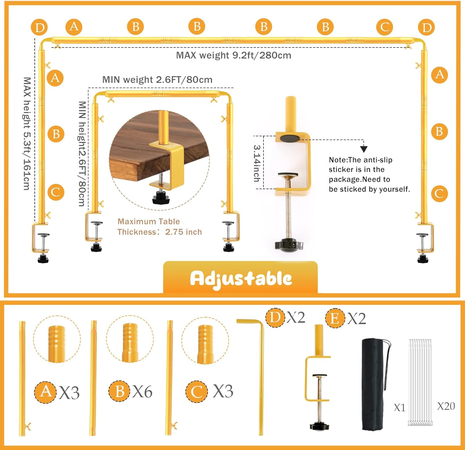 Oro ajustable 80-280cm