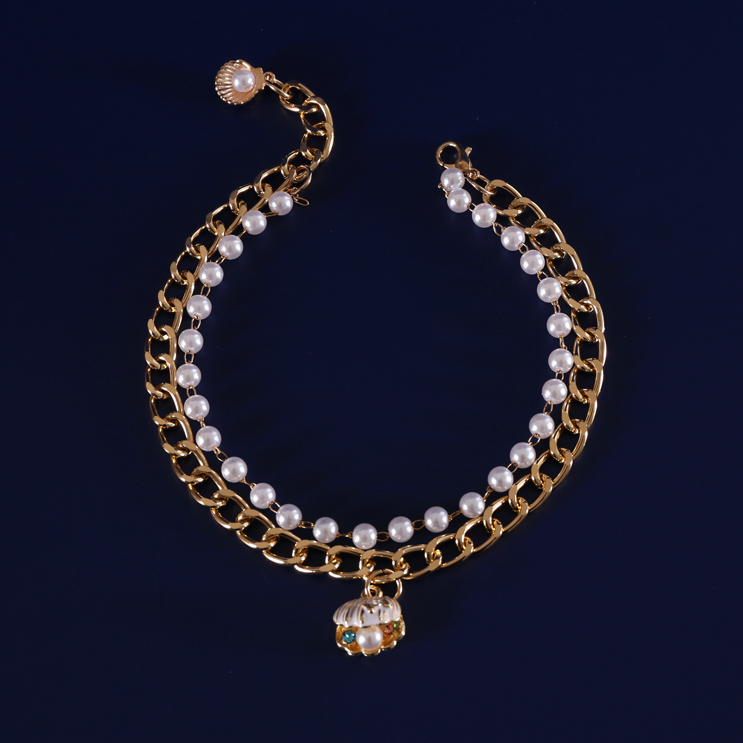 Collier coquillage blanc