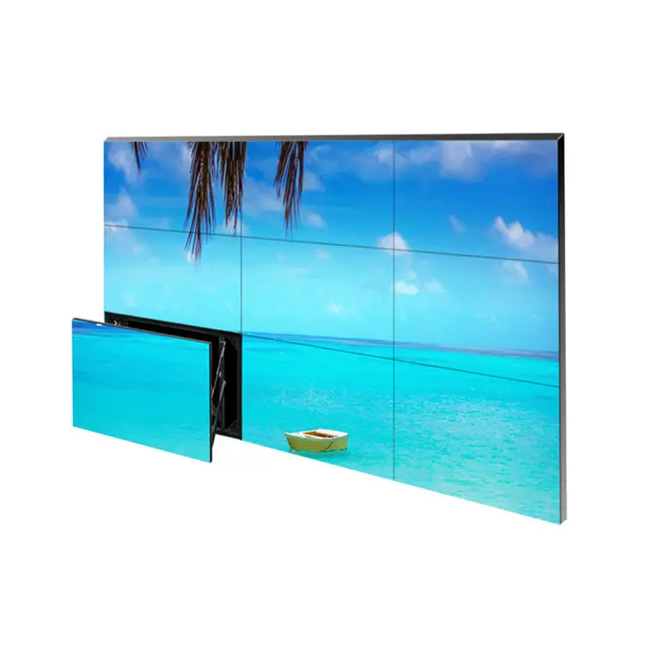 Recipiente de parede de vídeo tv lcd, preço de fábrica 4k super hd, parede 46 polegadas, 3.5mm, moldura estreita, solução de parede de vídeo 4x5