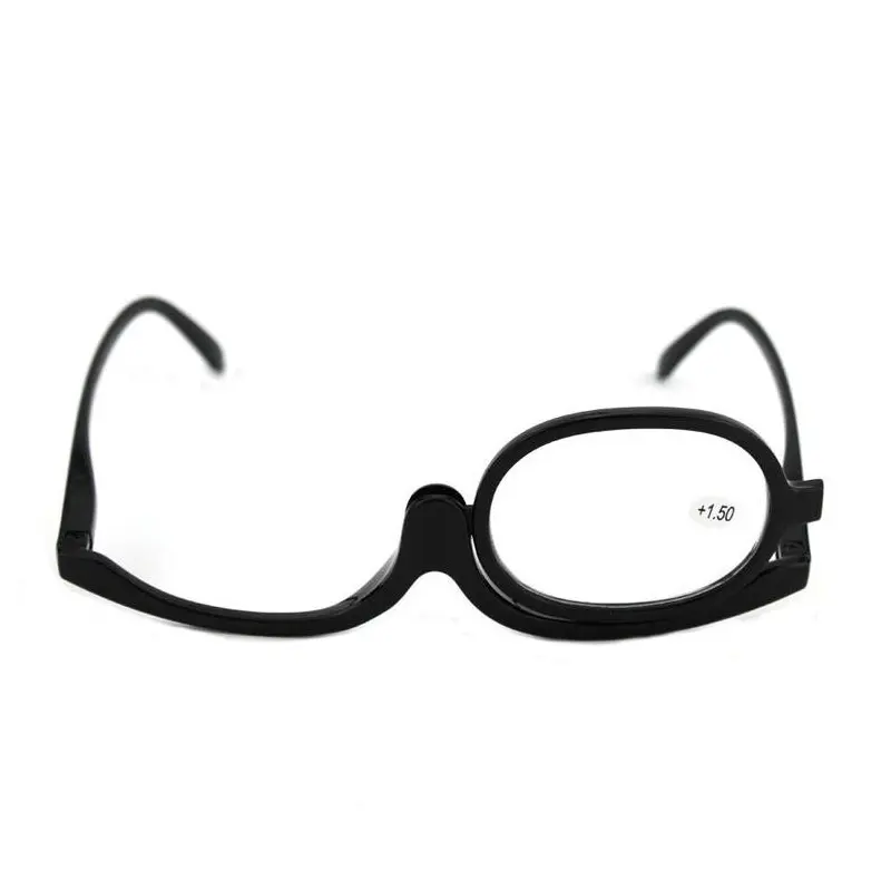 ماكياج المحمولة المتداول استدارة النساء نظارات بلاستيكية قابلة للطي نظارات للقراءة