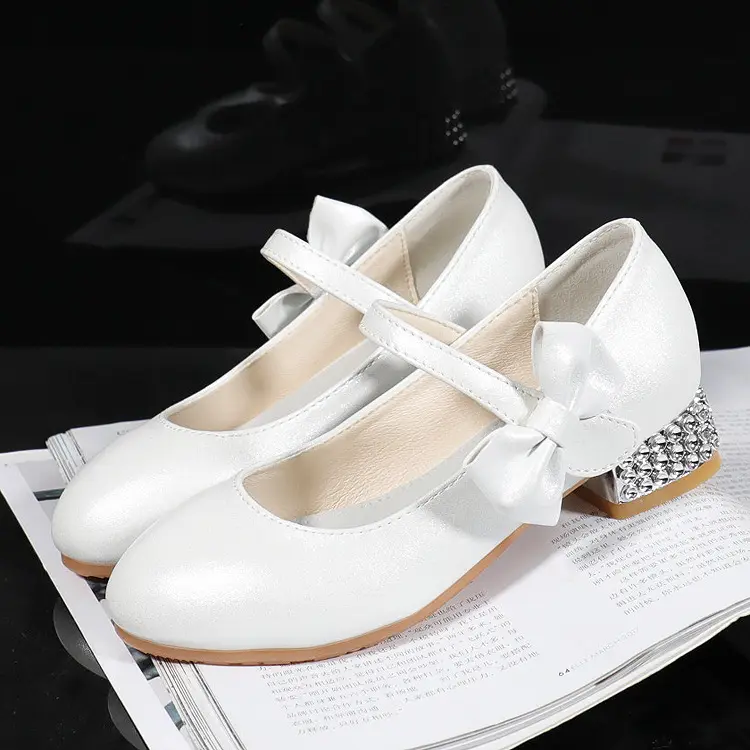 Chaussures classiques en cuir Pu pour filles, chaussures de danse de fête pour enfants de 3 à 14 ans, chaussures de mariage pour enfants