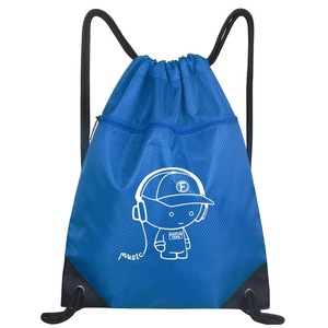 Custom 420D Polyester Backpack Traveling Sport Fabric Draw <strong>String</strong> Bag With Printing Logo for Gym Shopping Yoga Drawstring Bags - Product Image 5