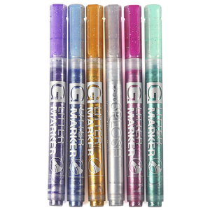 DIY-Glitzer-<span class=keywords><strong>Marker</strong></span> bester Glas-Glitzer permanenter Farbmarker für Tagebuch