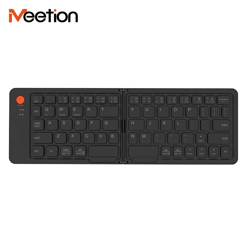 Meetion BTK001 inalámbrico Bluetooth ultrafino 60% teclas teclado plegable portátil caja de Color RF portátil ordenador portátil membrana