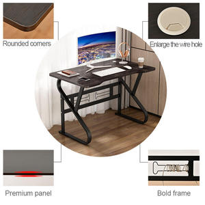 Hot Sales Modern Simple Wooden <strong>Computer</strong> Desk Metal Anti-collision <strong>Table</strong> Modern Study Desk Office <strong>Computer</strong> Desks - Product Image 5