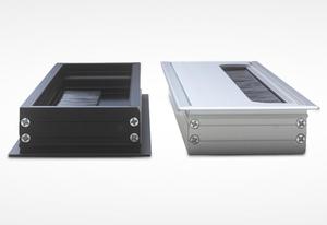 金属矩形电脑桌电线孔铝合金电缆索环 - Product Image 5