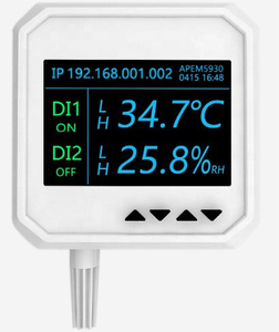 LAN Ethernet de temperatura y humedad sensor de SNMP Modbus TCP IP UDP MQTT RJ45 Puerto interfaz web software detector