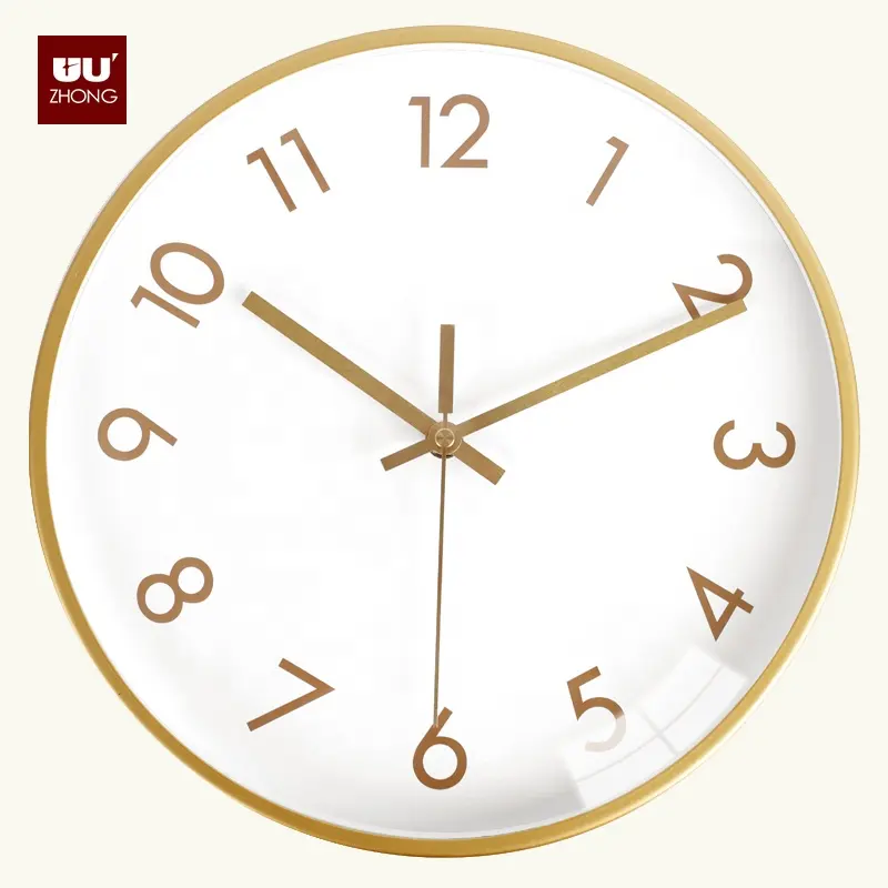 OEM vente en gros montre moderne simulation 12 pouces horloge murale décoration ronde salon horloges à quartz silencieuses