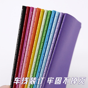 Cuaderno A5 personalizado, planificador, cubierta de papel colorida, papelería escolar A6 impresa con encuadernación de hilos, cuaderno en blanco para estudiantes