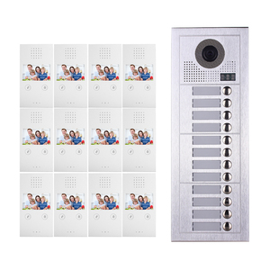 Memoria dell'immagine e targhetta per il nome sistema di videocitofono multi appartamento sistema di controllo accessi per 12 appartamenti - Product Image 1