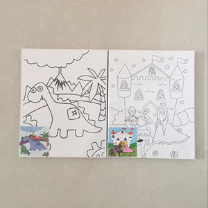 BOMEIJIA子供用DIY手描き油絵フレーム (24*30cm) 漫画パターンアートトレーニングアート