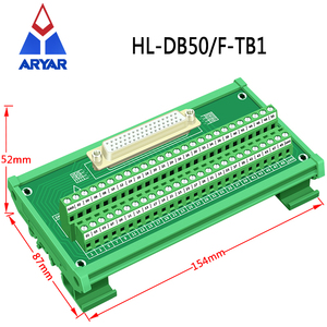 HDB50分线板，双DB50 D-Sub DIN导轨安装接口模块RS232 DB50连接器