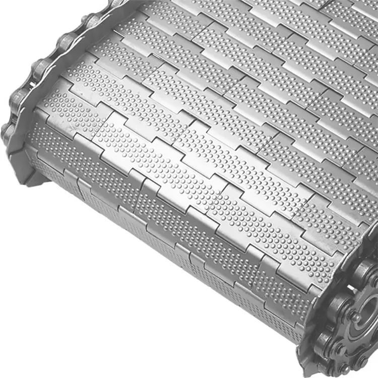 Paslanmaz çelik tel örgü zinciri plaka konveyör bandı bölme özelleştirilebilir
