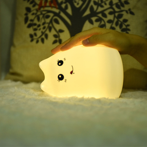ベストセラーUSB充電式猫シリコンナイトライト子供ABS素材LED光源タッチコントロール小型カラフル - Product Image 5