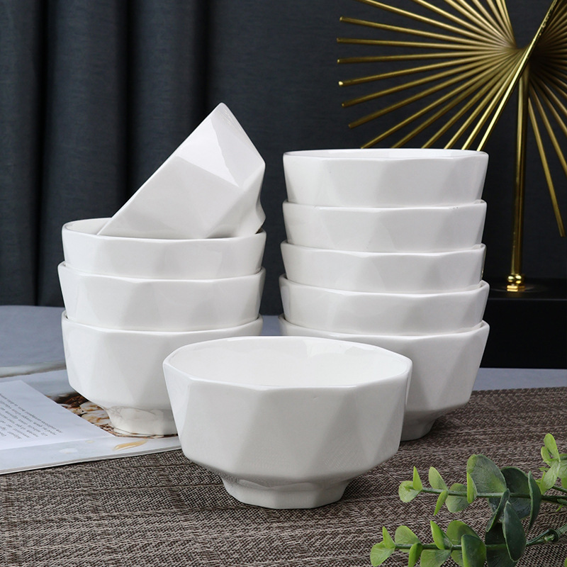 White Diamond Bowls (10 bowls, 4.5 inches each)
