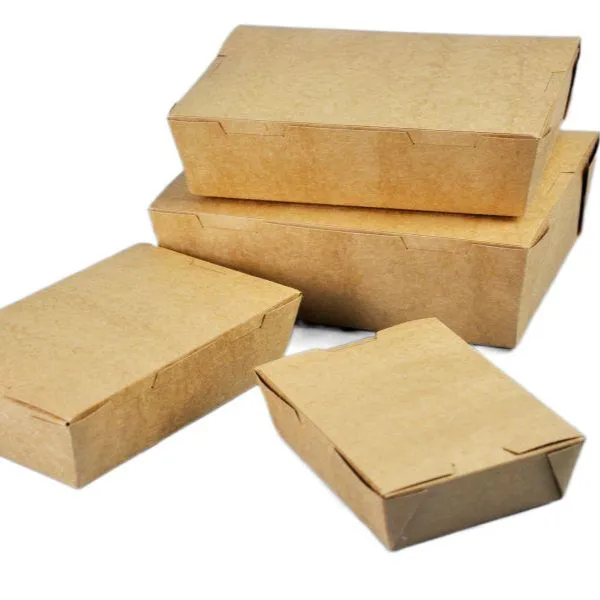 Caixas de alimentos de papel de embalagem ecológica ambiental, embalagem rápida para comida