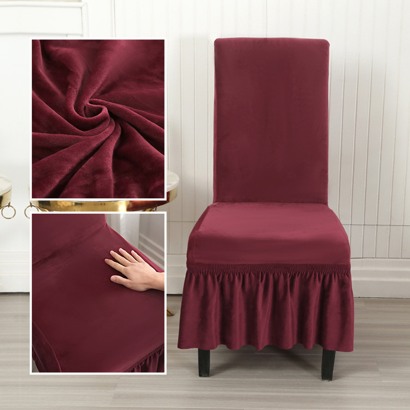 Suede-burgundy-universal chair cover