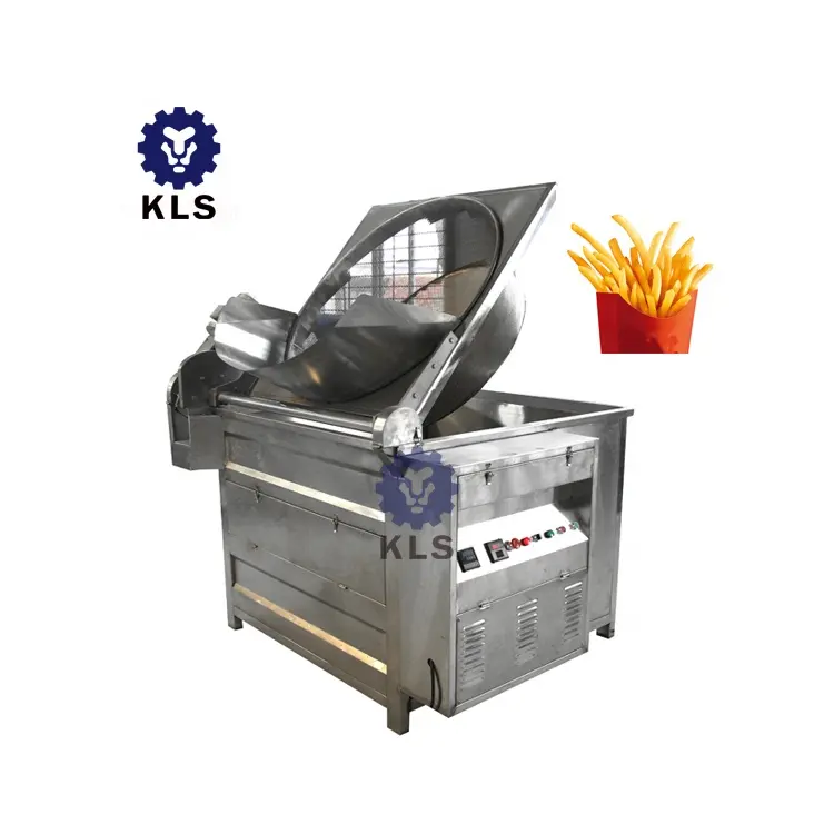 Freidora de alimentos semiautomática KLS, freidora industrial de patatas fritas de pollo frito