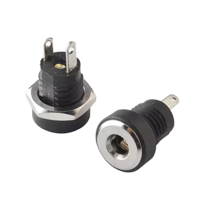 5.5 X 2.5 mm <strong>Dc</strong> Power Jack <strong>Socket</strong> Threaded Female <strong>Dc</strong> Power Jack <strong>Pcb</strong> Mount - Product Image 1