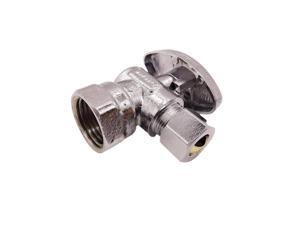 黄铜角阀1/2 “FIP X 3/8” OD COMP CP，用于水/燃气管道系统的无铅防腐 (ISO 9001认证)