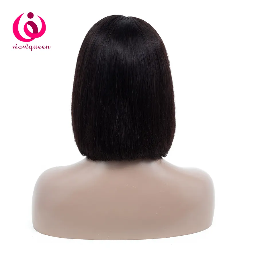 Perruques lace front bob naturelles remy, 150% de densité, nœuds décolorés, perruque à coupe courte au carré, cuticule, perruque pour afro-américaine noire