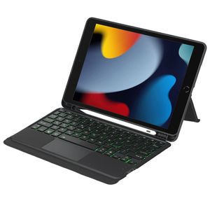 适用于iPad的无线蓝牙背光触控板键盘，带支架盒，兼容IOS安卓视窗平板手机 - Product Image 6