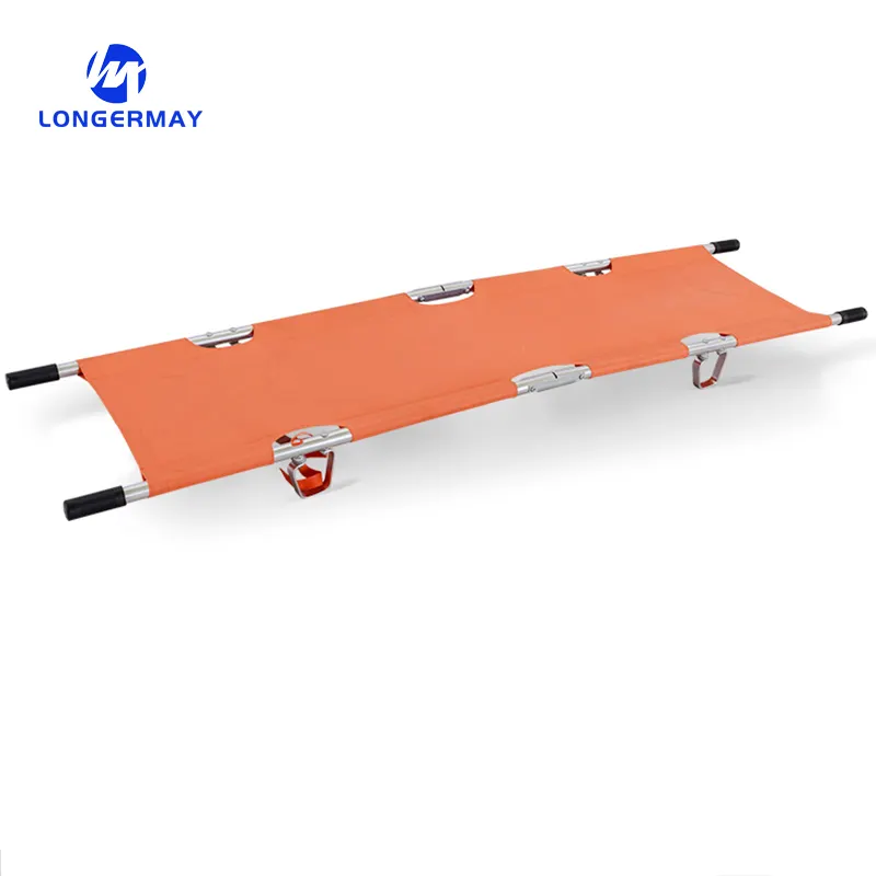 Stainless Steel Medical Ambulance Fireproofing Waterproof Foldable Emergency Stretcher