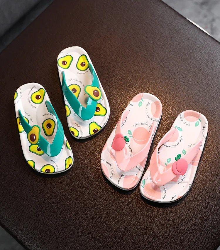 Fashion Rubber Flipflops for Kids Cute Summer Beach Flips Flops Slippers Girls Shoes