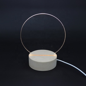 פופולרי 3D מעגל DIY LED אקריליק מנורת ריק אקריליק מנורת DIY LED לילה אור