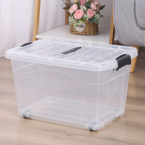 Caja de almacenamiento transparente HDPP, distribución logística, caja de plástico apilable, contenedores de almacenamiento para mudanza - Product Image 2