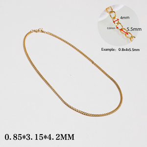 Küçük basit altın kaplama düğme zincir kolye ve bilezik moda aksesuar için düzleştirilmiş vakıf DIY aksesuar bağlantı - Product Image 2