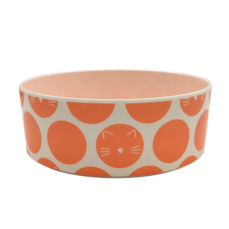 Etiquetado IML al por mayor para placa de Alimentación de Mascotas CAT Bowl redonda de PP en impresión de moldes