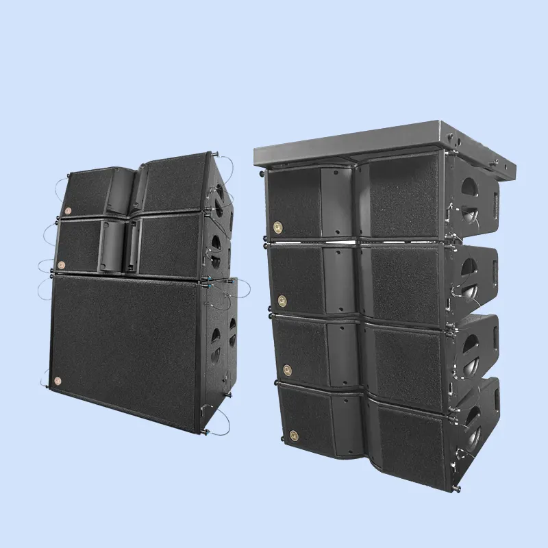 Line array dual 8 inch passive speaker black 2 channel + professional audio video lighting speaker