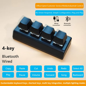 Teclado personalizado de modo dual USB con cable Mini juego de oficina Teclado de programación de copia de una tecla mecánico