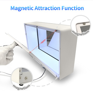 10-98 inç kapalı şeffaf LCD 3D vitrin Hologram interaktif Video holografik ekran kabine Holobox IP65 zemin ayakta - Product Image 2