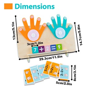 CPC CE Montessori Educational Math Manipulatives Number <strong>Counting</strong> Blocks Toddler Wooden Math Board Finger <strong>Counting</strong> Math Toys - Product Image 3