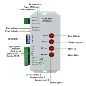 Светодиодный контроллер для SD-карты, T1000S, для WS2801, WS2811, WS2812B, LPD6803, светодиодный контроллер 2048 - Product Image 4