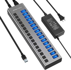 Acasis Dropshipping Aluminum Multi Port USB Charger Power <strong>Adapter</strong> 16 Port USB3.1 Hub With Individual Switches for Mac <strong>Notebook</strong> - Product Image 1