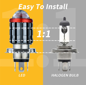 Yüksek kaliteli motosiklet aydınlatma sistemi yüksek/düşük işın CSP3570 lens aksesuarları PX15D BA20 H4 H4 led sis sürüş far ampulü - Product Image 3