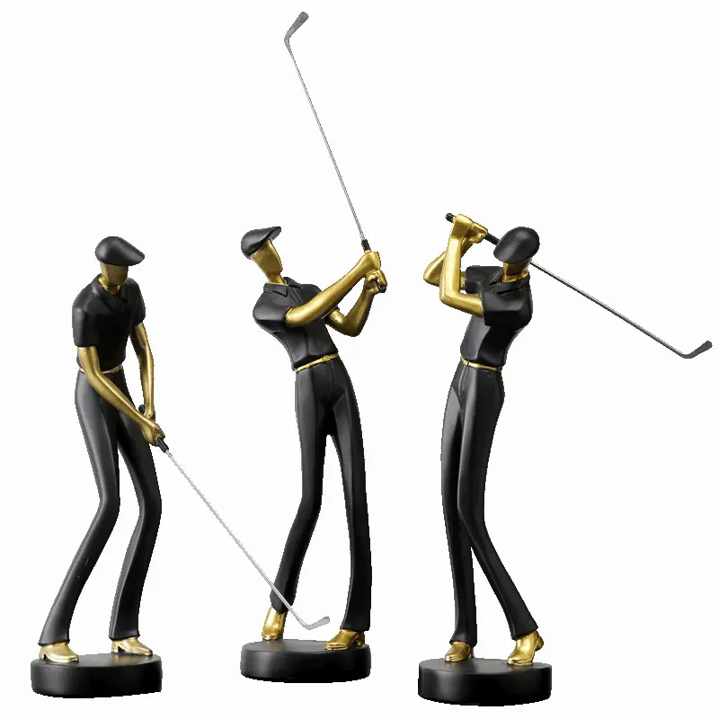 Figura de golf nórdica, adornos, escultura de resina, para mesa de oficina, estudio, sala de estar, decoración del hogar