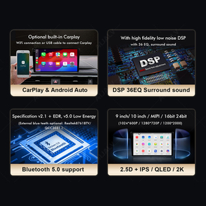 IPS 7870 9/10 pulgadas 2K Android 13 navegación GPS 5G WiFi 3D coche DVD Radio Multi UI sistema temático reproductor Multimedia