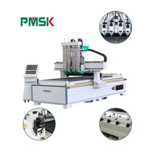 Centro de procesamiento de anidación Atc multifunción, máquina de corte Cnc, enrutador Cnc de madera para fabricación de puertas de armarios de muebles - Product Image 1
