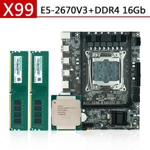 2023 New X99 Motherboard LGA 2011 Set <strong>Kit</strong> With for Intel Xeon E5 2670 V3 CPU 16G 2*8G DDR4 ECC RAM 2666Mhz M-ATX NVME M.2 - Product Image 2