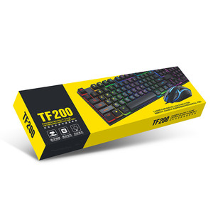 工厂批发游戏玩家虚拟RGB魔术键盘鼠标组合游戏机械键盘Teclado