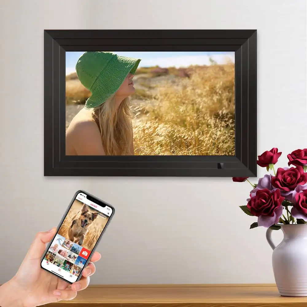 Amaboo 10,1 pulgadas Wifi Touch Video NFT Digital Photo Picture Cuadros Bilderrahmen Lcd Cloud Frameo Digital Photo Frame