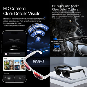 מותאם אישית משקפיים חכם 500w מצלמה ai זיהוי תמונה chatgpt תרגום דו לשוני טעינה מגנטית - Product Image 6