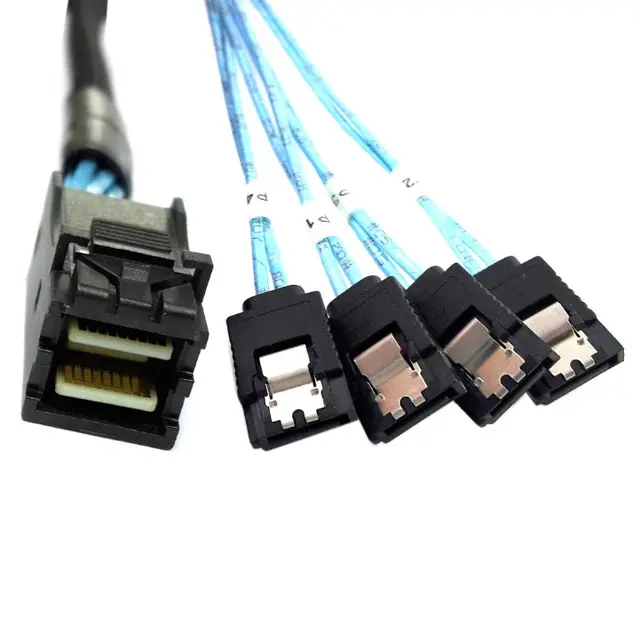 Kabel SAS SFF Mini baru 8643 ke 4 X sata 3 kecepatan tinggi 6Gbps kabel SAS 100cm